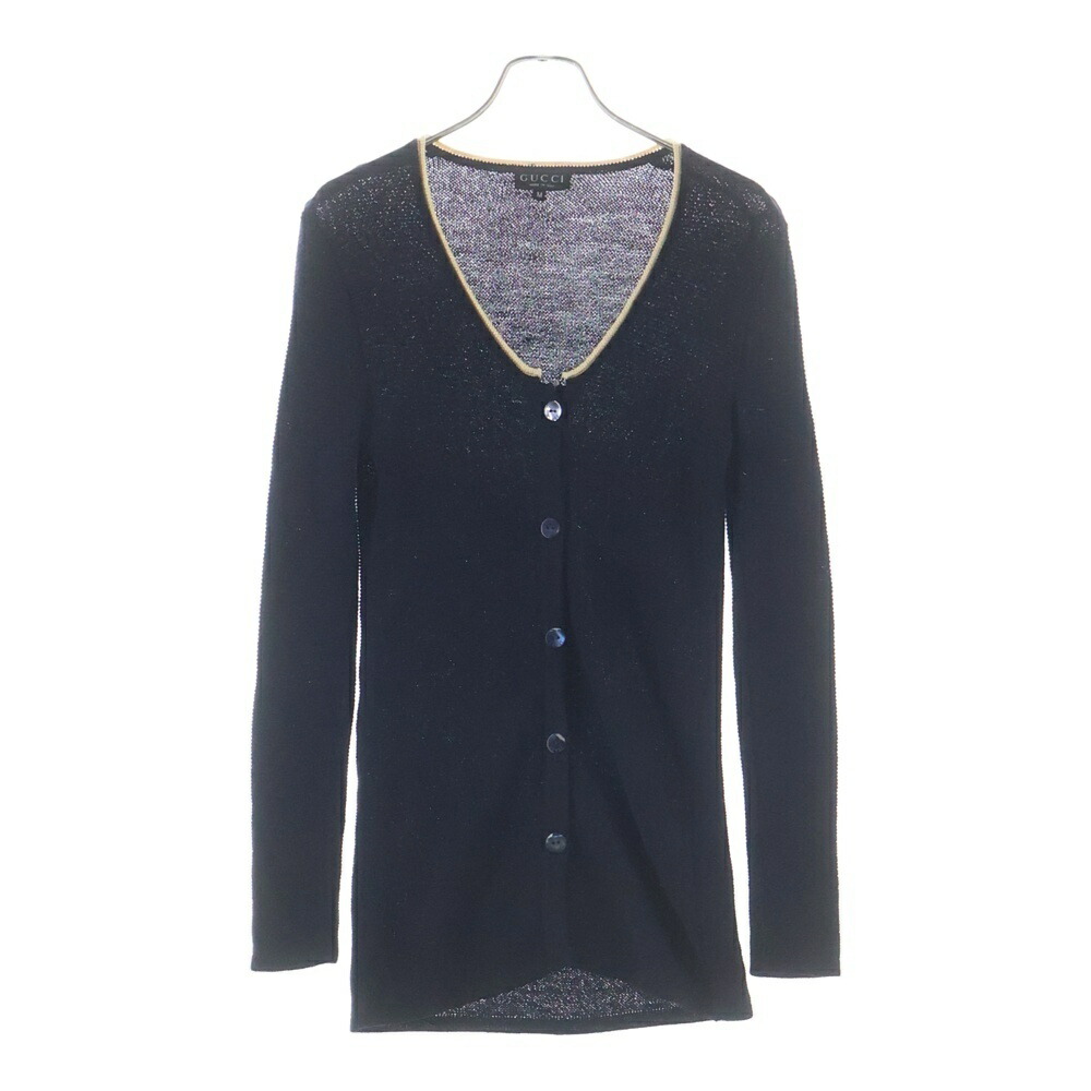 GUCCI(グッチ) 大きさ:M トムジェラルド・r・フォード期 ウールニットカーディガン 257-5043-7203 米国海軍【中古】【座標軸B】【カラーネイビー】【オンライン押さえる商いもの】