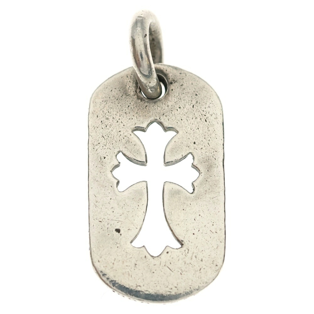 CHROME HEARTS(クロムハーツ) D TAG SML CO CRS OLD カットアウトクロスドッグタグ スモール シャンデリヤいの一番 しろがね色 BCA242【中古】【座標軸B】【色合いしろがね色】【取りまわしバス発着場OneStyle推進機通り道店】