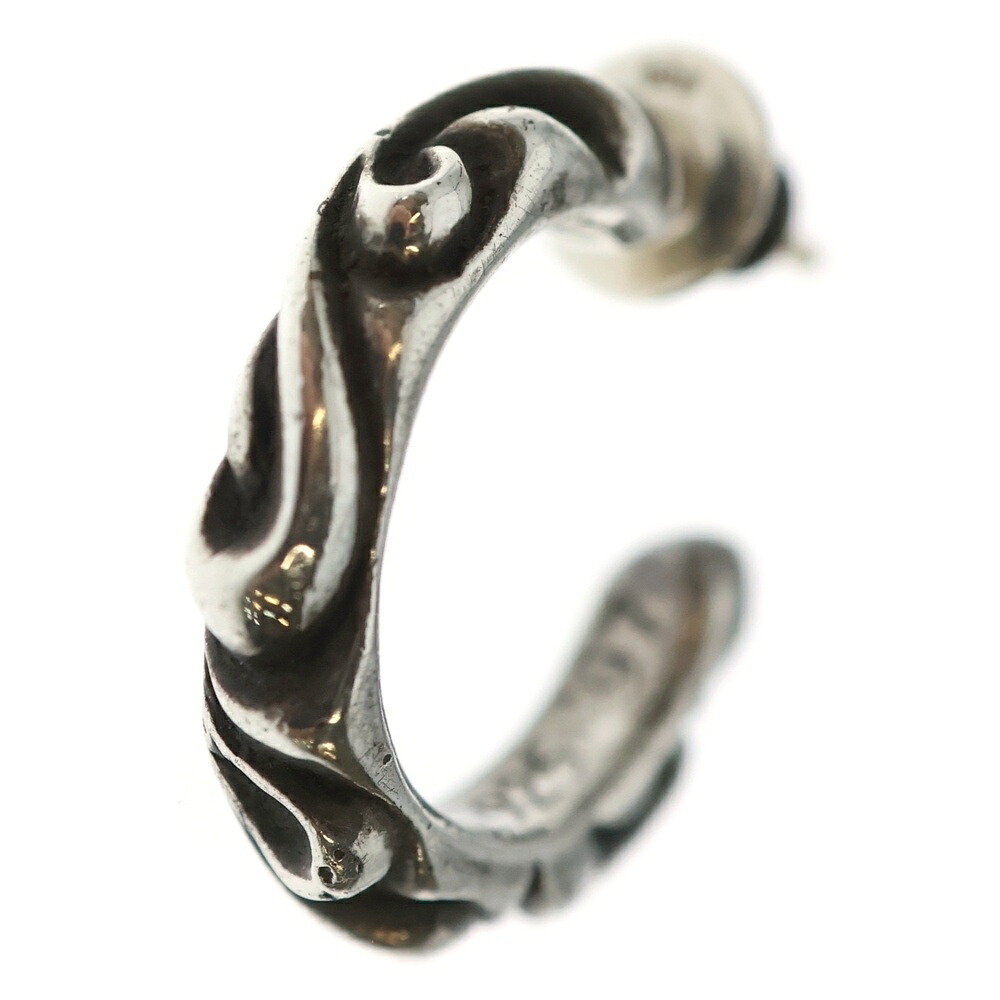 CHROME HEARTS(クロムハーツ) HOOP SCROOL スクロール フープピアス しろがね色【中古】【座標軸B】【色合いしろがね色】【取りまわしバス発着場原宿】