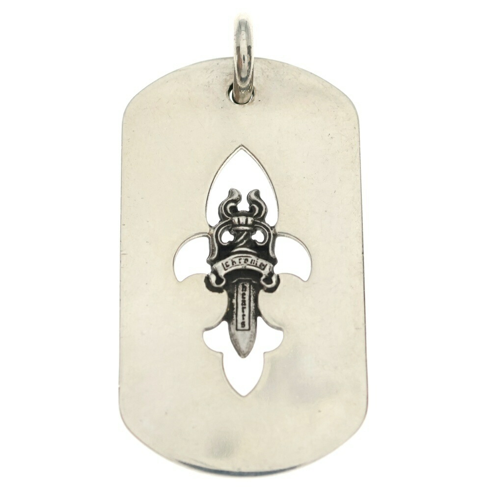 CHROME HEARTS(クロムハーツ) D TAG LRG FLE DAG フレアダガードッグタグ ラージドッグタグネックレストップ【中古】【座標軸B】【色合いしろがね色】【取りまわしバス発着場OneStyle原宿店】