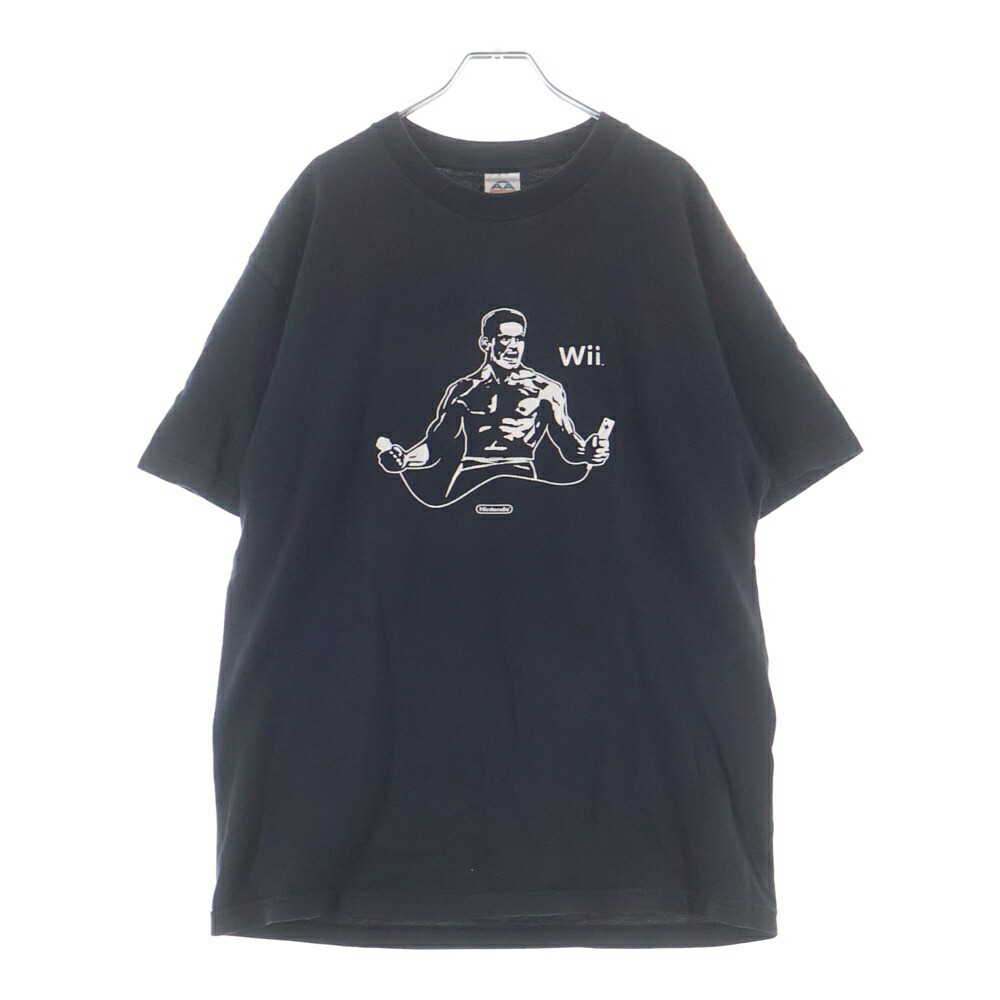 VINTAGE(ヴィンテージ) 大きさ:L 00S NINTENDO WII NUNCHAKU TEE ニンテンドー ヌンチャク 半袖プルオーバー カットソー 黒いこと【中古】【座標軸B】【色つや黒いこと】【取りまわしバス発着場AWESOME高円寺店】