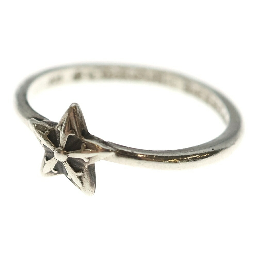 CHROME HEARTS(クロムハーツ) 大きさ:9号 BUBBLGM STAR バブルガムスター しろがね色輪っか【中古】【度合いB】【色つやしろがね色】【取りまわしバス発着場OneStyle原宿店】