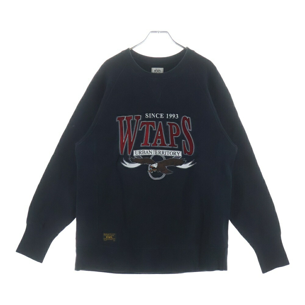 WTAPS(ダブルタップス) 大きさ:L 15AW 鷲刺しゅう スウェットトレーナー 152ATDT-CSM21 米国海軍【中古】【座標軸B】【カラーネイビー】【取りまわしバス発着場BRING福岡天神店】