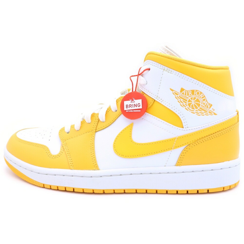 NIKE(ナイキ) 大きさ:28.0糎 ウィメンズ エアジョーダン1 ミッドカットスニーカー 檸檬 黄色 BQ6472-117 US11/28糎【新古品/中古】【座標軸S】【色合い黄色】【取りまわしバス発着場BRING横浜ビブレ店】