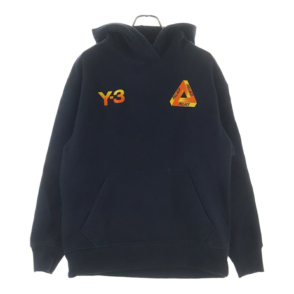 Y-3(ワイスリー) サイズ:S ×PALACE 22AW Logo Hoodie フロントロゴ バックロゴ プルオーバーパーカー コットン ブラック【中古】【程度B】【カラーブラック】【オンライン限定商品】|ブランド買取・販売 BRING