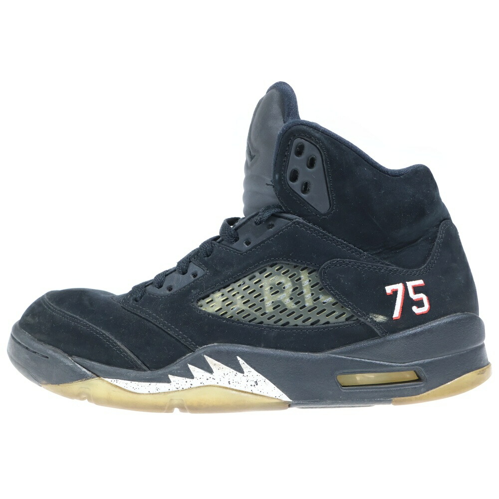 NIKE(ナイキ) サイズ:28.0cm PARIS SAINT GERMAIN AIR JORDAN 5 RETRO BCFC パリ サンジェルマン エアー ジョーダン 5 レトロ ハイカットスニーカー ブラック US10/28cm AV9175-001【中古】【程度B】【カラーブラック】【オンライン限定商品】