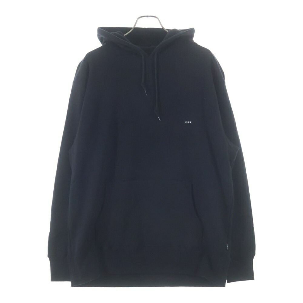 GOD SELECTION XXX(ゴッドセレクショントリプルエックス) サイズ:XL ロゴプリント プルオーバースウェットパーカー ブラック GX-S23-HD-01【新古品/中古】【程度S】【カラーブラック】【オンライン限定商品】