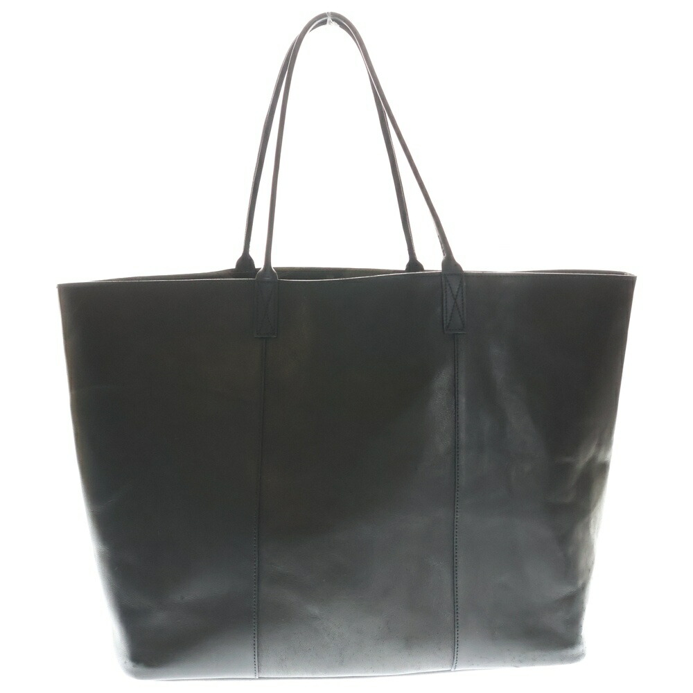 wjk(ダブルジェイケイ) なめし革 トートバッグ 間鴨柄 黒いこと【中古】【座標軸A】【色つや黒いこと】【オンライン押さえる商いもの】