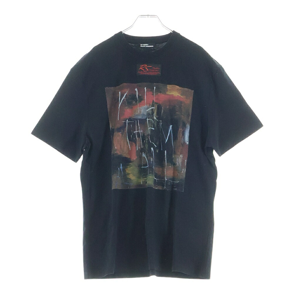 RAF SIMONS(ラフシモンズ) サイズ:S 23SS Oversized T-shirt Kill them all 半袖 プリントTシャツ ブラック 231-137A【新古品/中古】【程度S】【カラーブラック】【オンライン限定商品】|ブランド買取・販売 BRING