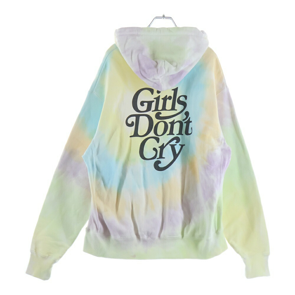 Girls Don\u0027t Cry(ガールズドントクライ) 大きさ:L ×READYMADE 成人女性御手伝いさん ロゴタイプ刷り上げる タイダイ 流汗 ティーシャツパーカー マルチ【中古】【座標軸A】【色つやマルチ色つや】【取りまわしバス発着場原宿】