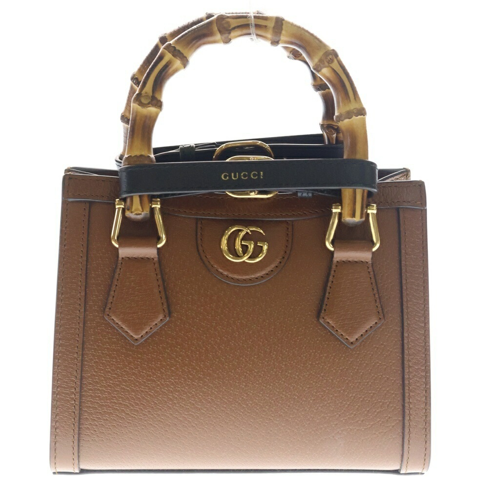 GUCCI(グッチ) ダイアナ ミニ トートバッグ ブラウン 702732【新古品/中古】【程度S】【カラーブラウン】【取扱店舗新宿】