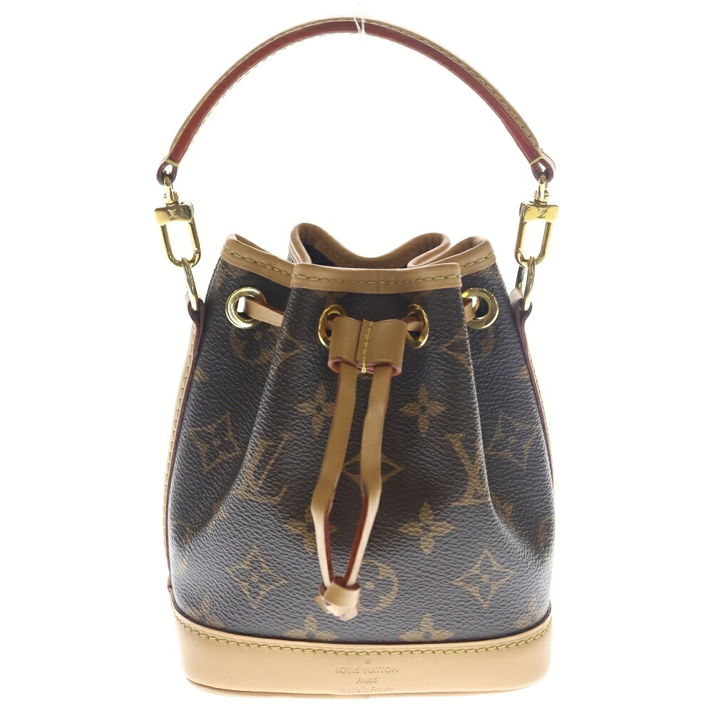 LOUIS VUITTON(ルイヴィトン) モノグラム ナノノエ なめし革 2WAY ハンドバック ショルダーバッグ ゴールド金具 赤銅色 M81266【中古】【座標軸A】【色つや赤銅色】【取りまわしバス発着場BRING：RED新宿東口店】