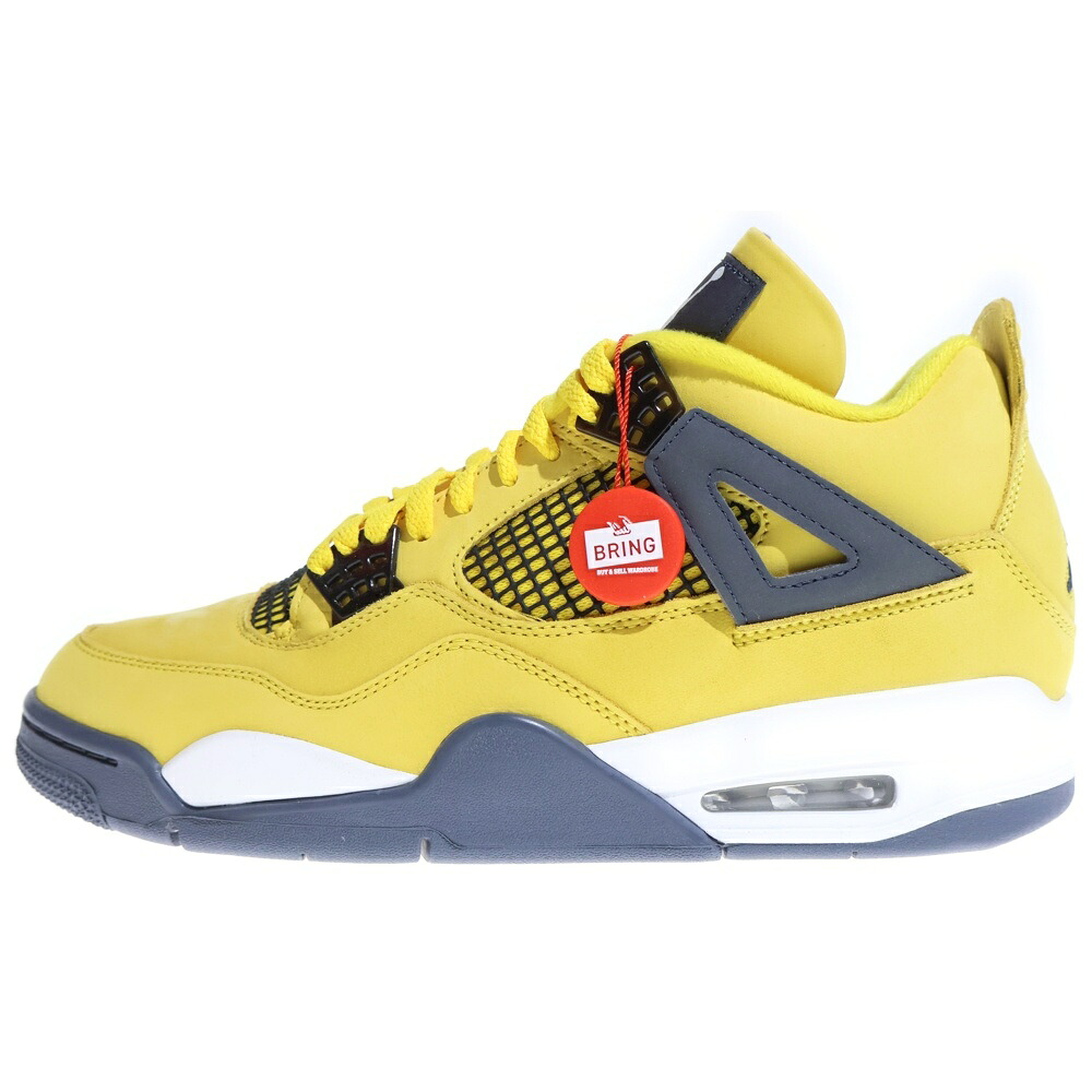 NIKE(ナイキ) 大きさ:28.5糎 AIR JORDAN 4 RETRO TOUR YELLOW CT8527-700 エアジョーダン 4 レトロ ハイカットスニーカー 周遊旅行黄色 US10.5/28.5糎 黄色【新古品/中古】【座標軸S】【色合い黄色】【取りまわしバス発着場BRING KICKS】