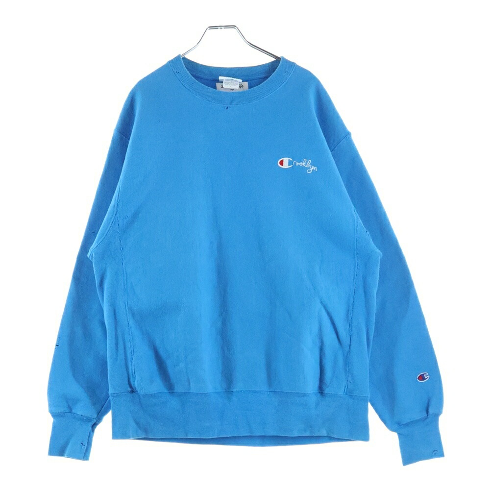 CHAMPION(はやりっ子) 大きさ:L ×LEISURE LIFE NYC Reverse Weave リバースウィーブ スウェットトレーナー 青み【中古】【座標軸B】【色つや青み】【取りまわしバス発着場BRING仙台店】