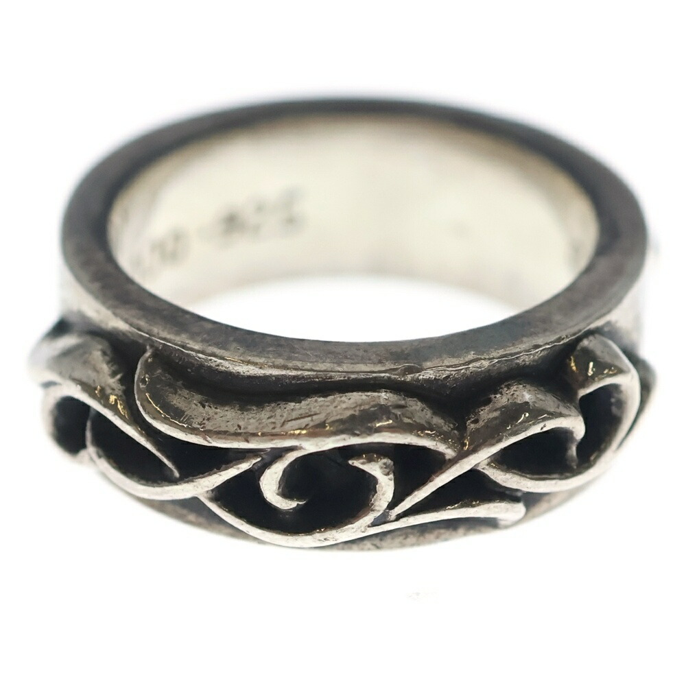 CHROME HEARTS(クロムハーツ) 大いさ:20.0号 DBL NARROW VINE BAND ダブルナローヴァインバンド 輪っか しろがね色【中古】【座標軸B】【色合いしろがね色】【取りまわしバス発着場BRING霊殿店】