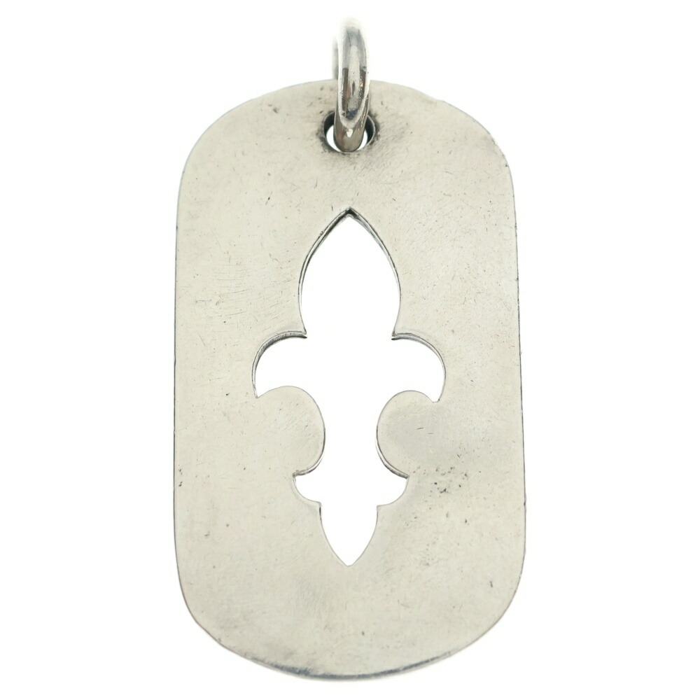 CHROME HEARTS(クロムハーツ) D TAG LRG CO FLE カットアウトフレア ラージドッグタグネックレストップ【中古】【座標軸B】【色合いしろがね色】【取りまわしバス発着場OneStyle新宿店】
