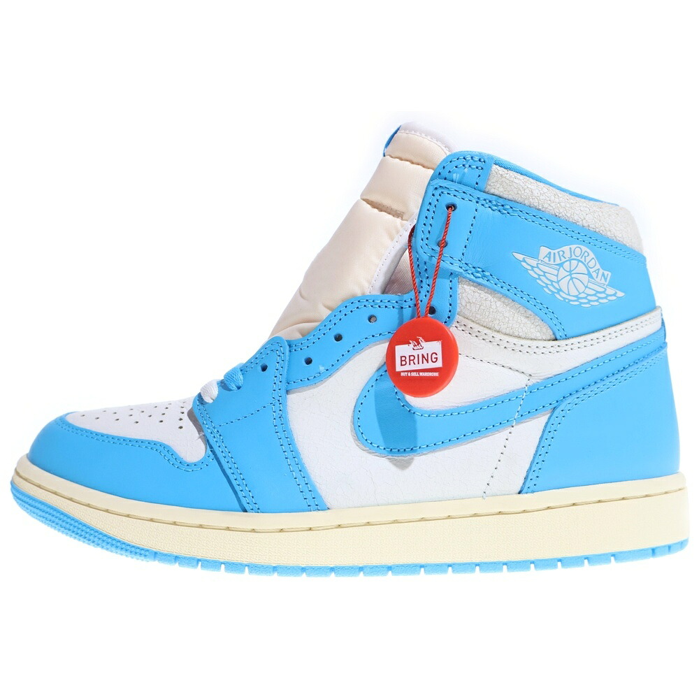 NIKE(ナイキ) 大きさ:27.0珊 AIR JORDAN 1 RETRO HIGH OG UNC REIMAGINED DZ5485-402 エアジョーダン1 レトロ リイマジンド ハイカットスニーカー US9/27.0珊 白いこと/青碧【新古品/中古】【度合いS】【色つや白いこと】【取りまわしバス発着場BRING札幌店】