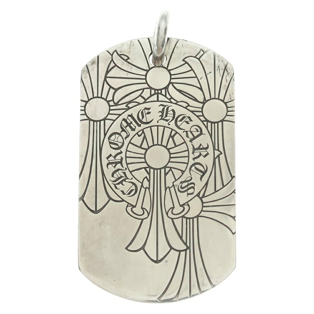 CHROME HEARTS(クロムハーツ) D TAG LRG GOD BLESS ゴッドブレスドッグタグ ラージ シャンデリヤいの一番 しろがね色【中古】【座標軸B】【色合いしろがね色】【取りまわしバス発着場BRING福岡天神店】