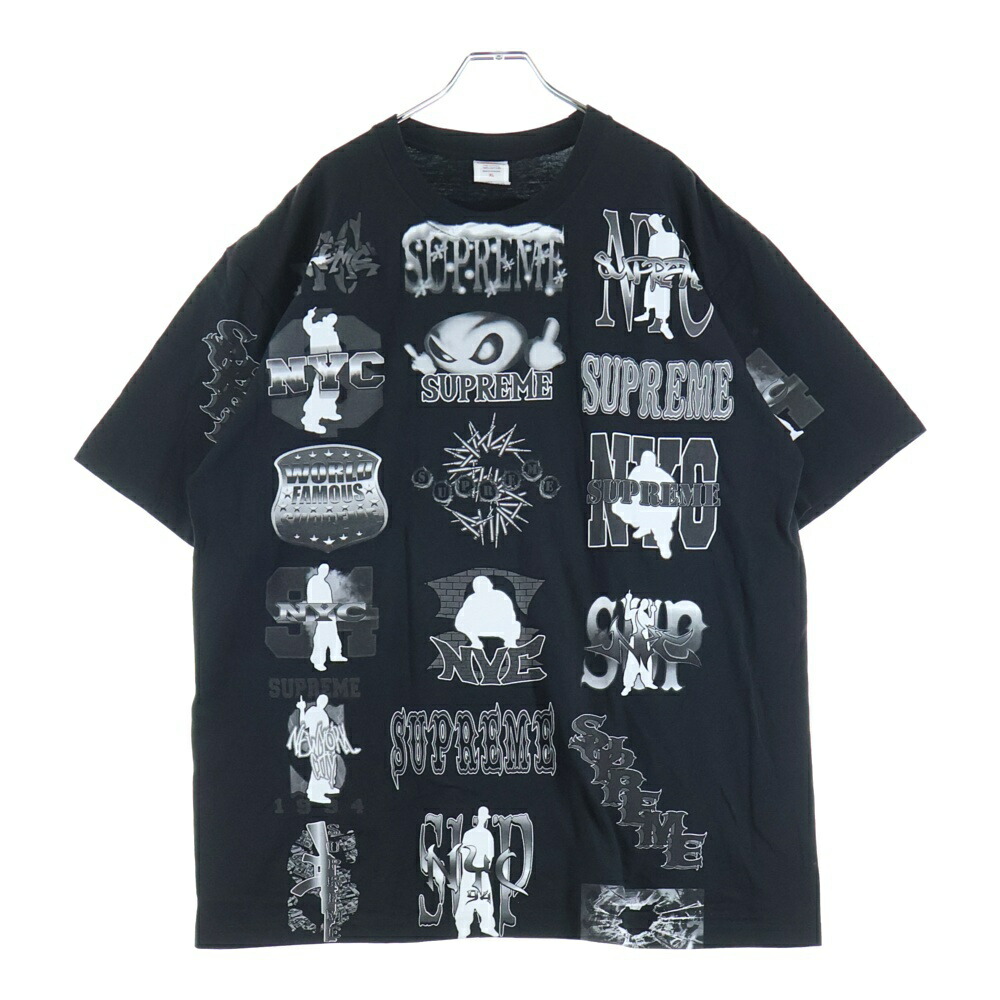SUPREME(シュプリーム) 大きさ:XL 26SS Flash Tee 閃光電球 全面刷り上げる青写真 労働者の一団のど首 半袖プルオーバー カットソー 黒いこと【新古品/中古】【座標軸S】【色合い黒いこと】【取りまわしバス発着場BRING THRIFT CLOSET 幕張店】