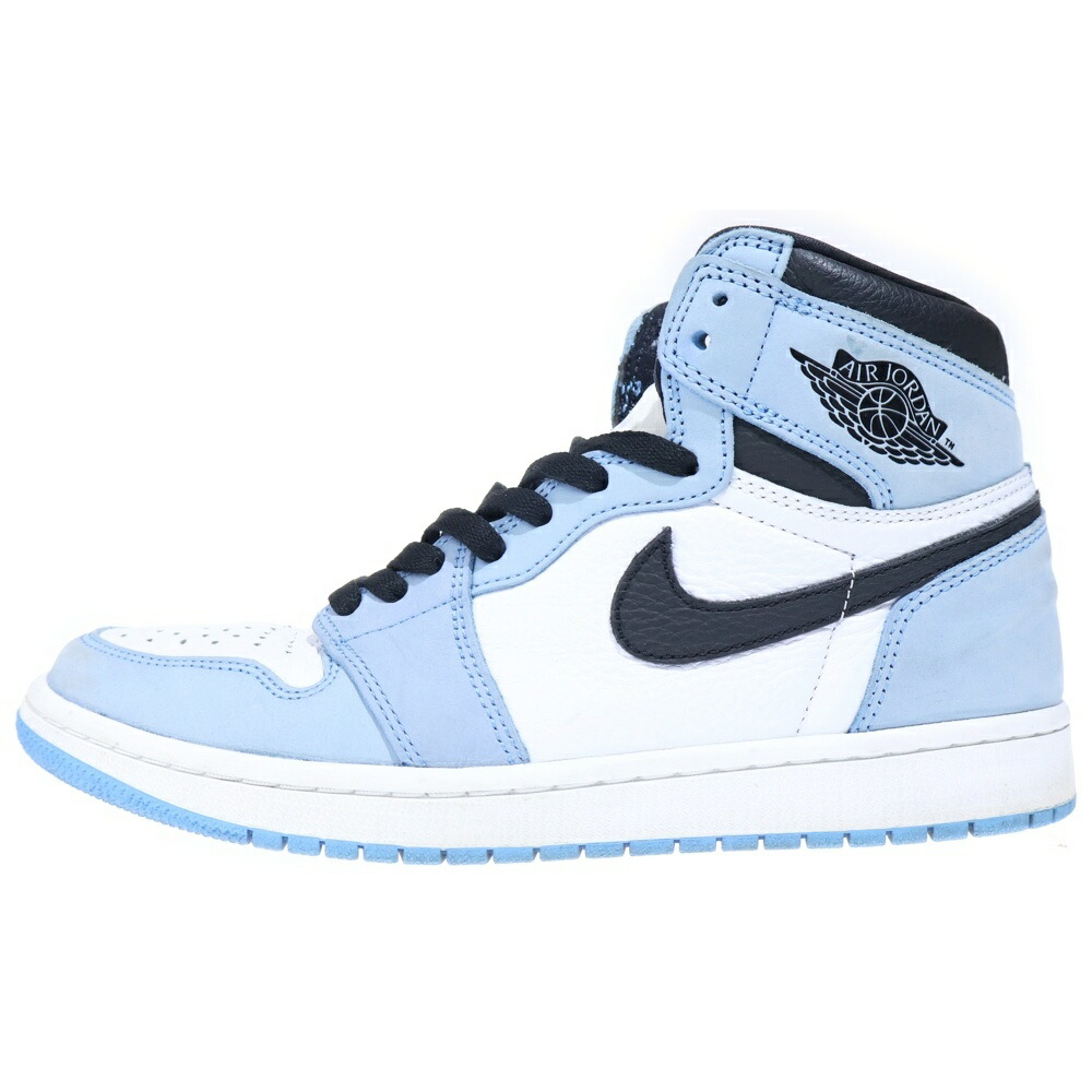 NIKE(ナイキ) 大きさ:27.5糎 AIR JORDAN 1 RETRO HIGH OG UNIVERCITY BLUE 555088-134 エアジョーダン1 御機嫌 最高学府青色 ハイカットスニーカー 青色/白いこと US9.5/27.5糎【中古】【座標軸B】【色合い青色】【取りまわしバス発着場BRING THRIFT CLOSET 幕張店】