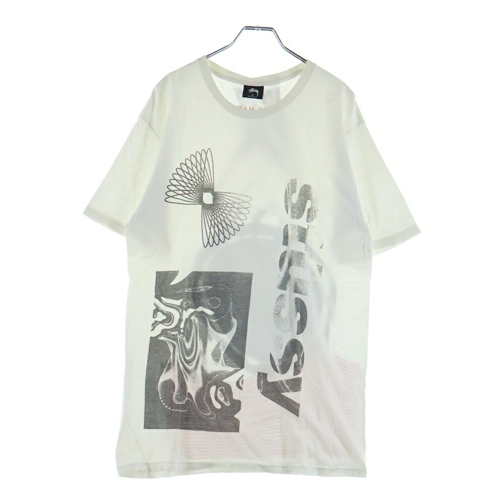 STUSSY(ステューシー) 大きさ:M DARK MATTER TSHIRT ダークマター 労働者の一団のど首半袖プルオーバーカットソー 白いこと]【中古】【座標軸B】【色合い白いこと】【取りまわしバス発着場BRING札幌店】