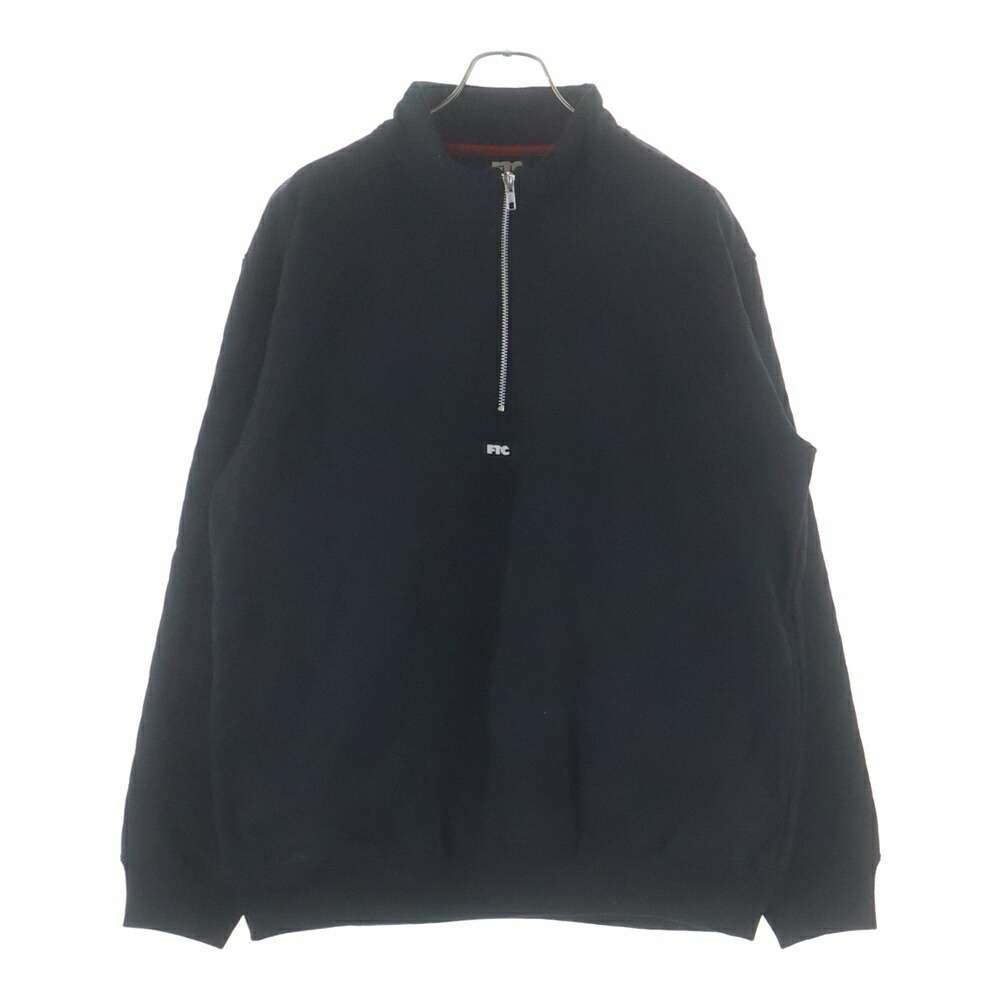 FTC(エフシーティー) 大きさ:L QUILTED HALF ZIP SWEATSHIRT キルティング産業 ハーフジップ 汗水 調教師 黒いこと FTC025AWSW09【中古】【座標軸A】【色合い黒いこと】【オンライン制限事項商いもの】