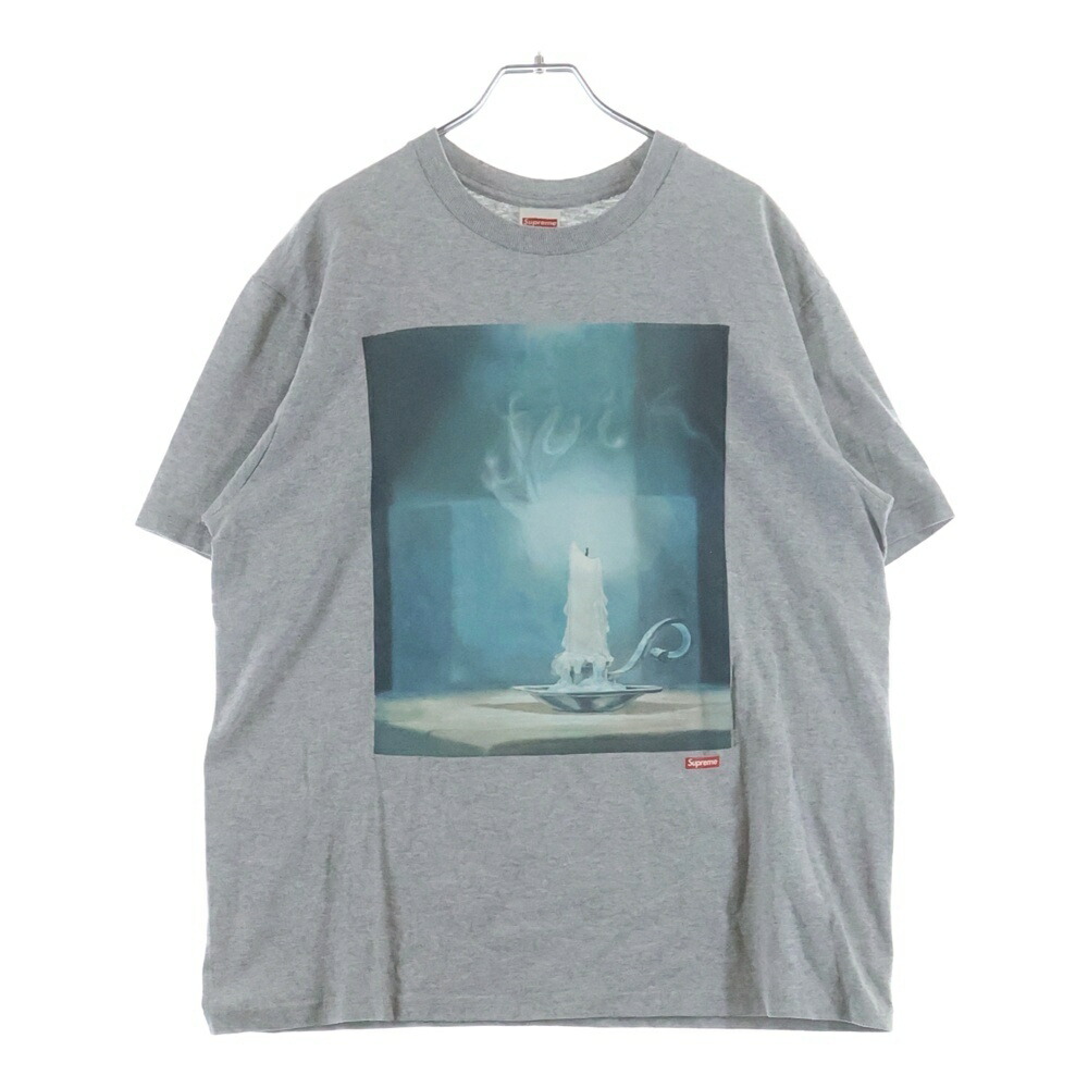 SUPREME(シュプリーム) 大きさ:M 21SS Fuck Tee 蝋燭 刷り上げるロゴタイプ 半袖プルオーバー カットソー 薄墨色【中古】【座標軸B】【色合い薄墨色】【取りまわしバス発着場BRING横浜ビブレ店】