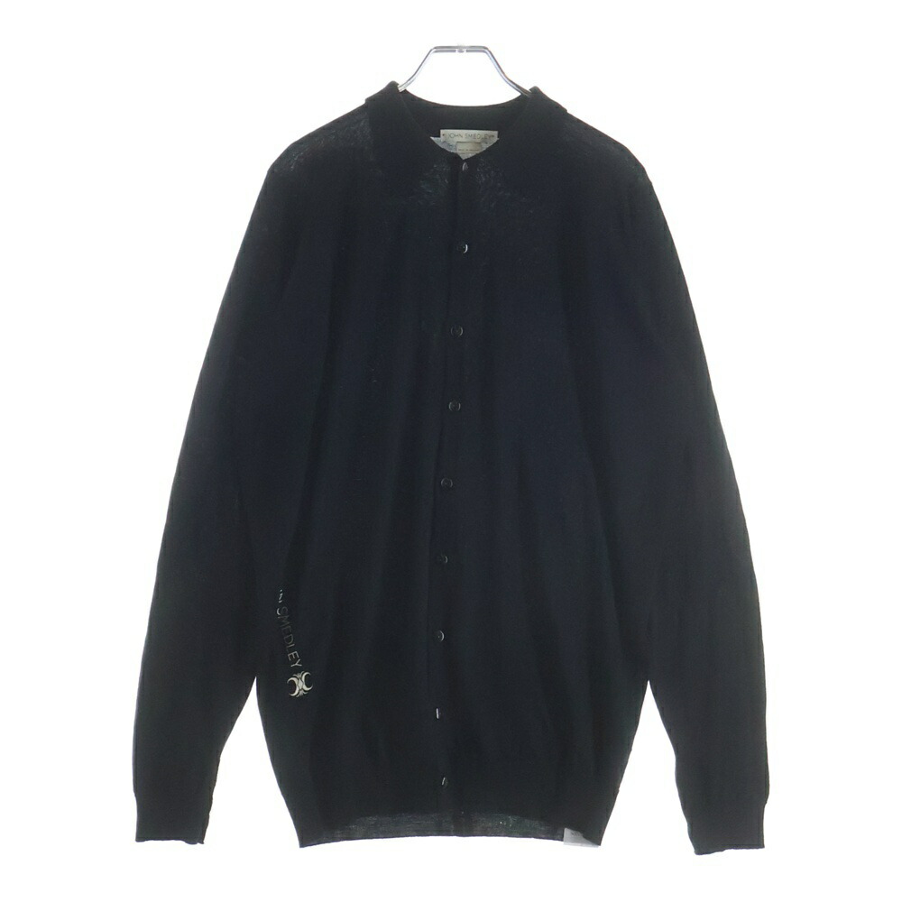 JOHN SMEDLEY(ジョンスメドレー) 大きさ:L × NEXUS7 ネクサス七つ 長袖 羊毛 編み物プルオーバー 黒いこと【中古】【座標軸A】【色合い黒いこと】【オンライン制限事項商いもの】