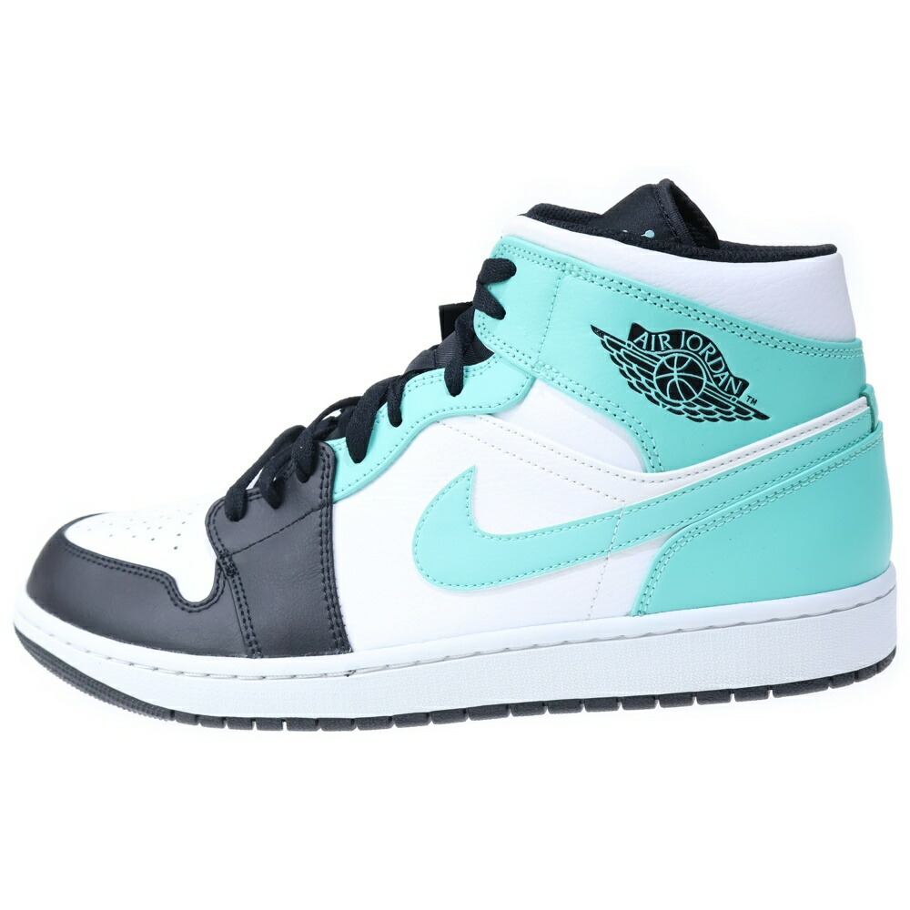 NIKE(ナイキ) 大きさ:32.0糎 AIR JORDAN 1 MID TROPICAL TWIST エアジョーダン1 ミッド トロピカル捻じれ ミッドカットスニーカー 白いこと/黒いこと/青色 US14/32糎 554724-132【新古品/中古】【座標軸S】【色合い白いこと】【オンライン制限事項商いもの】