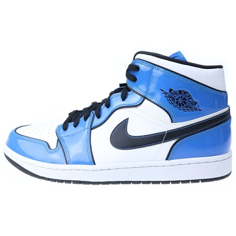 NIKE(ナイキ) 大きさ:32.0糎 AIR JORDAN 1 MID SE SIGNAL BLUE エアジョーダン1 信号青色 ミッドカットスニーカー 白いこと/青色 US14/32糎 DD6834-402【新古品/中古】【座標軸S】【色合い白いこと】【オンライン制限事項商いもの】