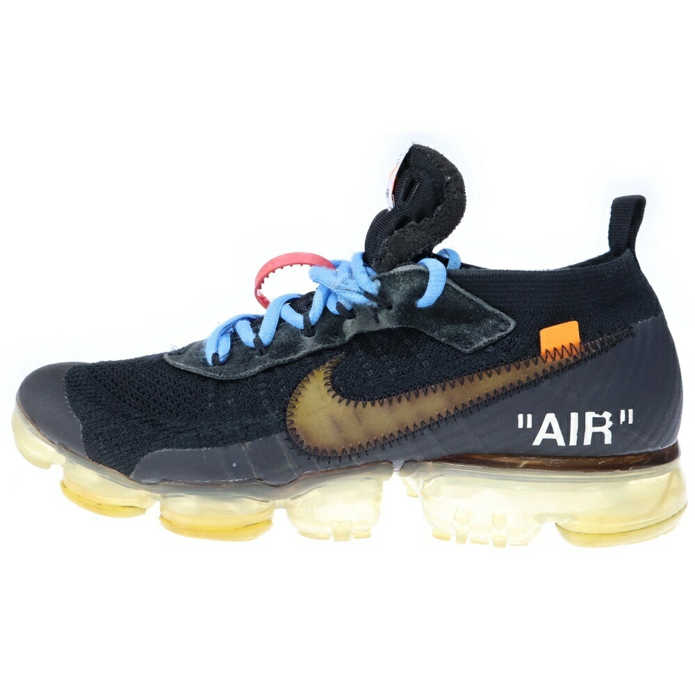 NIKE(ナイキ) 大きさ:US9/27.0糎 ×OFF-WHITE AIR VAPORMAX FLYKNIT 象牙色 エア湖 ヴェイパーマックス 飛球編み物 ローカットスニーカー 黒いこと US9/27.0糎 AA3831-002【中古】【座標軸B】【色つや黒いこと】【オンライン押さえる商いもの】