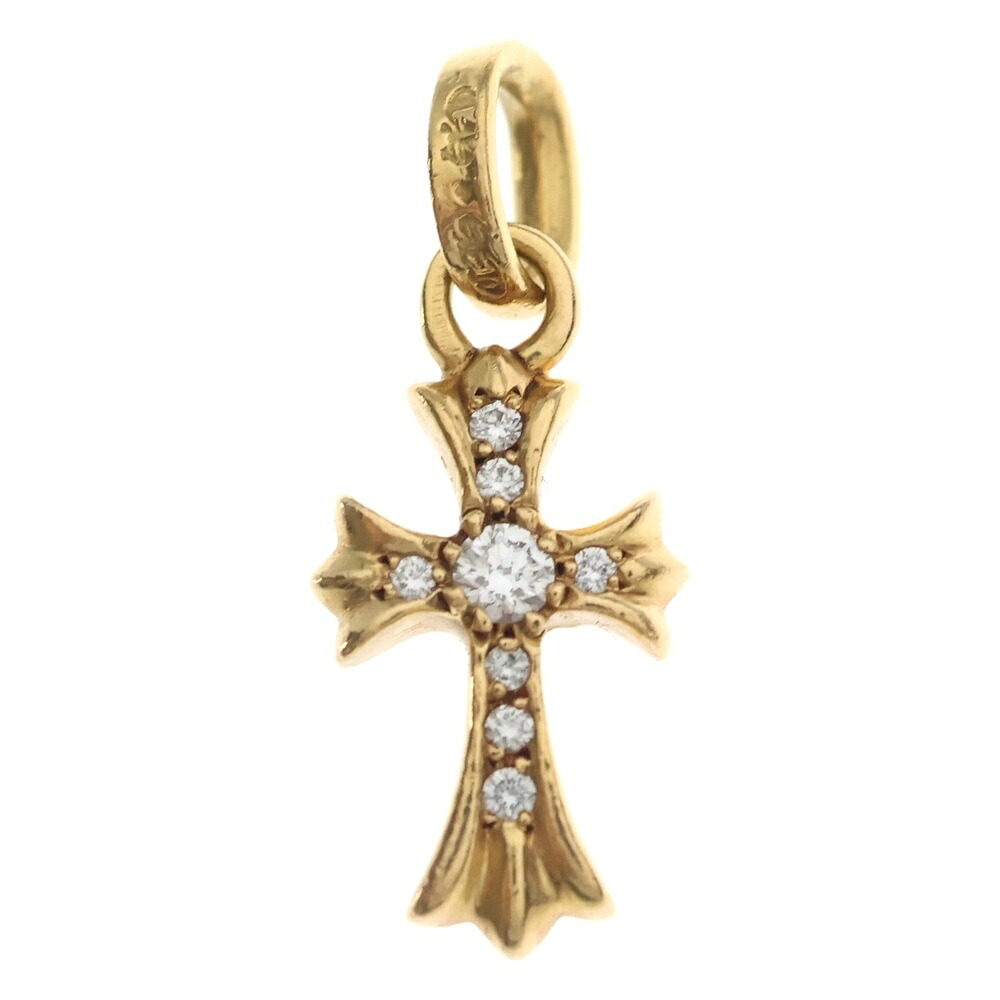 CHROME HEARTS(クロムハーツ) 22K CRS BBYFAT P/DIA ベイビーファットクロス PAVE金剛石 シャンデリヤとっ始め ゴールド BCA035【中古】【度合いB】【色つやゴールド】【取りまわしバス発着場BRING WASTE_NOT】