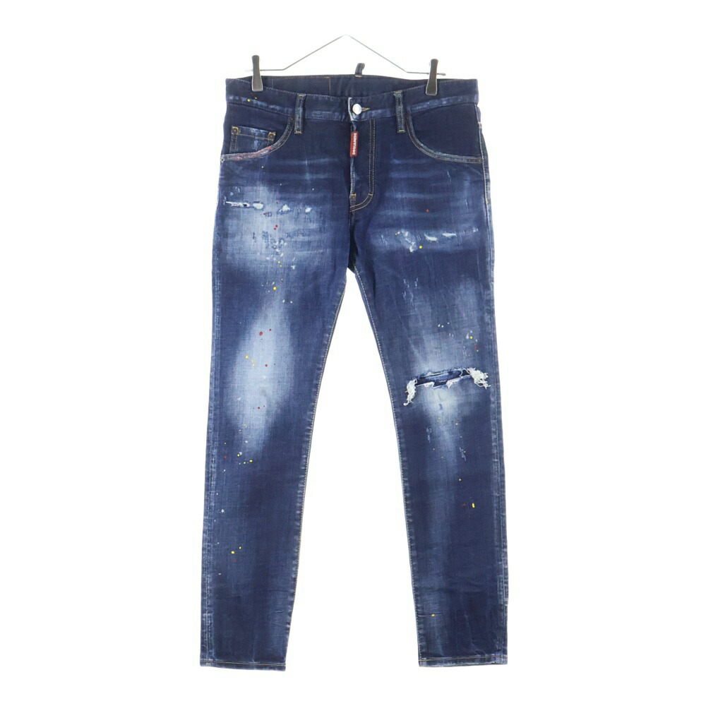 DSQUARED2(ディースクエアード) 大きさ:44 21AW SKATER JEAN スケーター デニム 不都合工業 か細い引っ切りない ジーンズ ズボン下 インディゴ S74LB0835【中古】【度合いB】【色つや青碧】【オンライン押さえる商いもの】