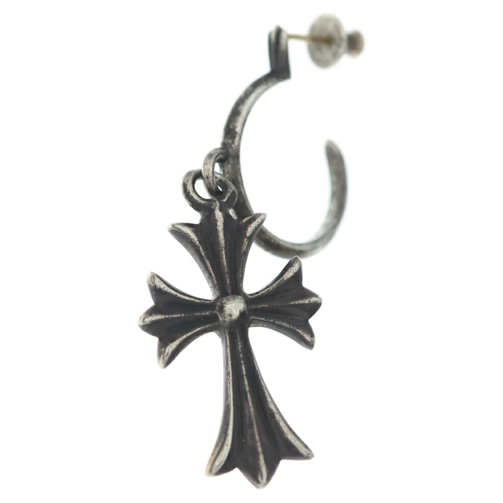 CHROME HEARTS(クロムハーツ) TINY CH CROSS タイニーCHはりつけ台 フープピアス しろがね色 BCA115【中古】【度合いB】【色つやしろがね色】【取りまわしバス発着場BRING京都河原町店】
