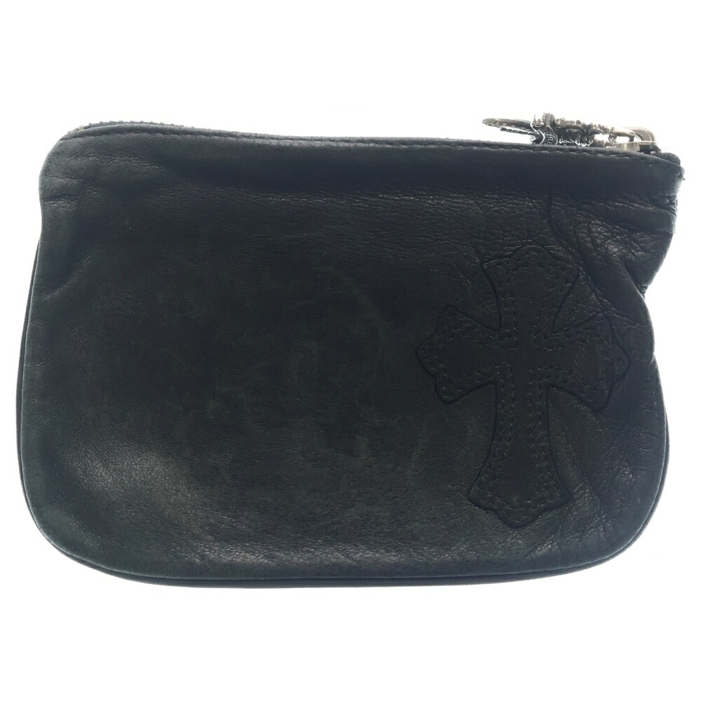 CHROME HEARTS(クロムハーツ) ZPR CHNG PURSE チェンジパース クロスパッチダガージップコインケース【中古】【度合いB】【色つや黒いこと】【取りまわしバス発着場OneStyle原宿店】