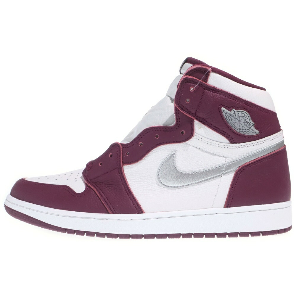 NIKE(ナイキ) 大きさ:31.0糎 AIR JORDAN 1 HIGH OG BORDEAUX エアジョーダン1 ハイカットスニーカー 白いこと/ボルドーワイン US13/31糎 555088-611【新古品/中古】【座標軸S】【色つや白いこと】【オンライン押さえる商いもの】