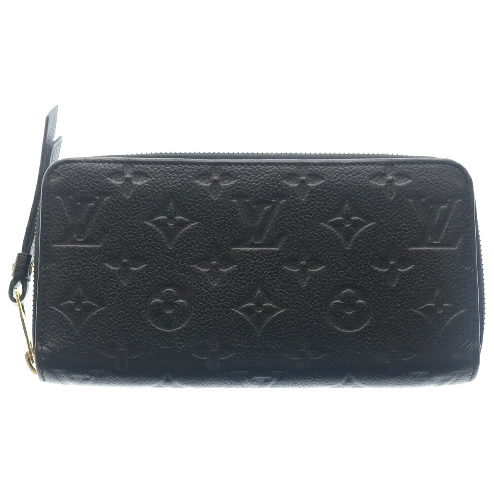 LOUIS VUITTON(ルイヴィトン) 大きさ:- モノグラムアンプラント ジッピーウォレット ロングウォレット 歌留多入れもの 黒いこと なめし革 M61864 ゴールド金具【中古】【座標軸B】【色合い黒いこと】【取りまわしバス発着場BRING心斎橋店】