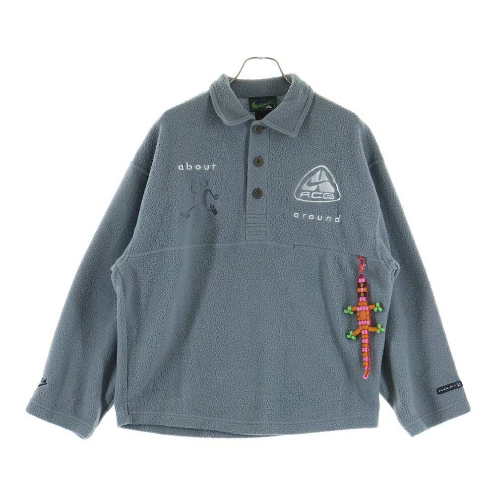 NIKE(ナイキ) 大いさ:XS 26ss ×ACG ×Cactus Plant Flea Market NJ-2407 ×エーシージ ×カクタスプラント ロング捩り ポロ 薄墨色【新古品/中古】【度合いS】【色合い薄墨色】【取りまわしバス発着場原宿】 ポロシャツ-トップス-メンズファッション