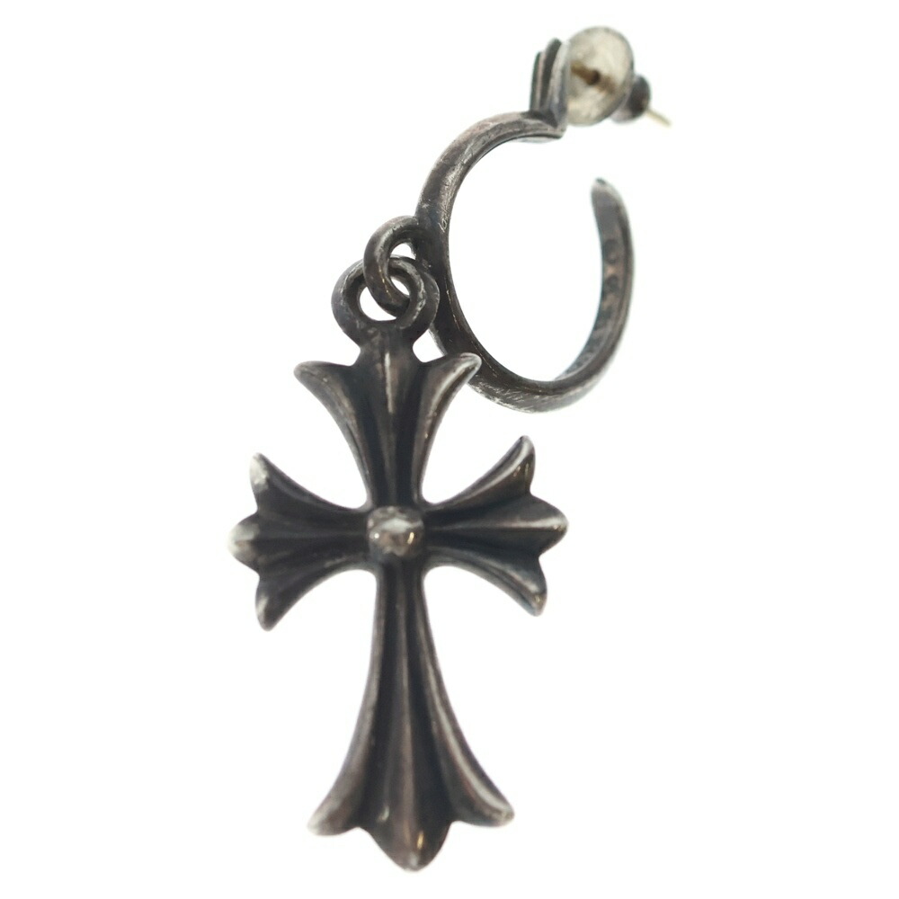 CHROME HEARTS(クロムハーツ) 大きさ:- TINY CH CROSS タイニーCHはりつけ台 フープピアス しろがね色 BCA115【中古】【度合いB】【色つやしろがね色】【取りまわしバス発着場BRING亜米利加村店】