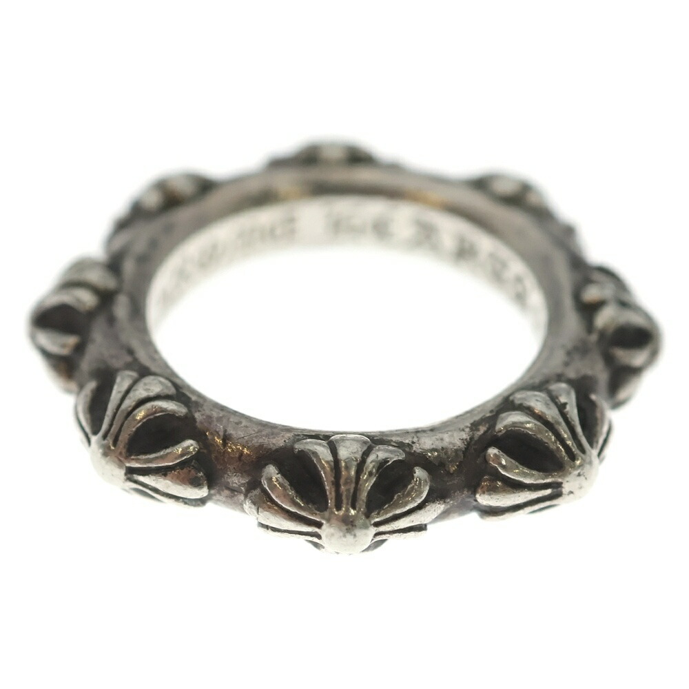 CHROME HEARTS(クロムハーツ) 大きさ:14.0号 CROSS BAND はりつけ台ダンス楽隊 輪っか しろがね色 BCA342【中古】【度合いB】【色つやしろがね色】【取りまわしバス発着場OneStyle原宿店】