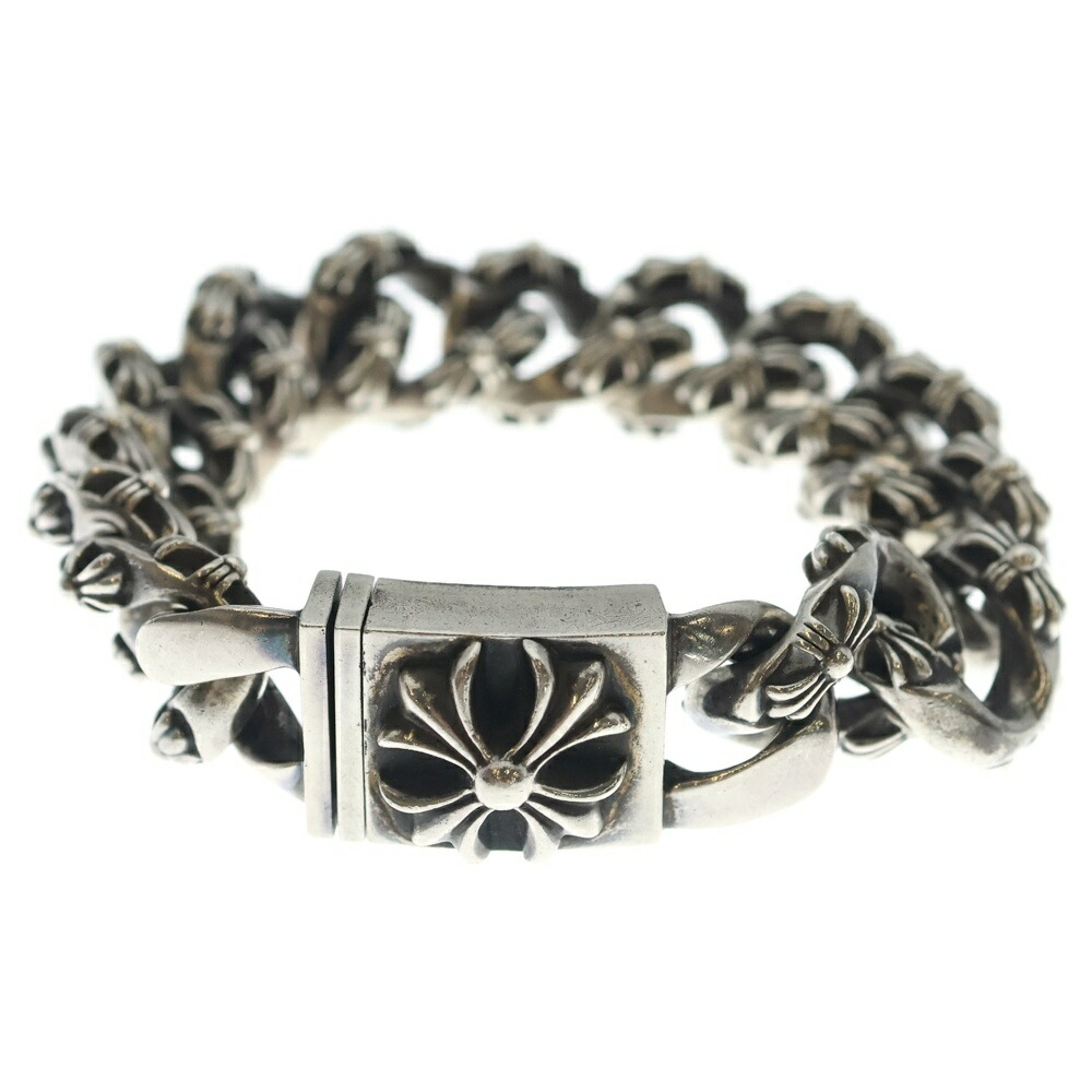 CHROME HEARTS(クロムハーツ) 大いさ:13LINK EX FNCY LRG3 CHXラージボックスID しろがね色腕輪【中古】【座標軸B】【色合いしろがね色】【取りまわしバス発着場OneStyle新宿店】