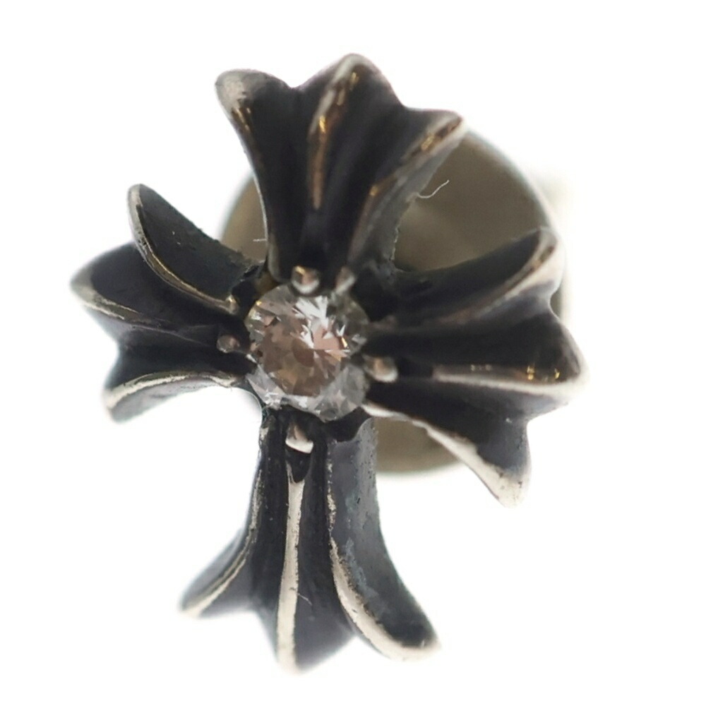 CHROME HEARTS(クロムハーツ) No2 CH CRS DIA CHクロススタッド 1金剛石ピアス しろがね色【中古】【座標軸B】【色合いしろがね色】【取りまわしバス発着場BRING心斎橋店】