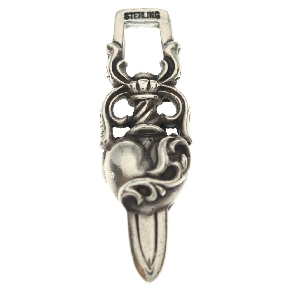 CHROME HEARTS(クロムハーツ) DAGGER HEART ダガーハート シャンデリヤいの一番 しろがね色 BCA243【中古】【座標軸B】【色合いしろがね色】【取りまわしバス発着場BRING亜米利加村店】