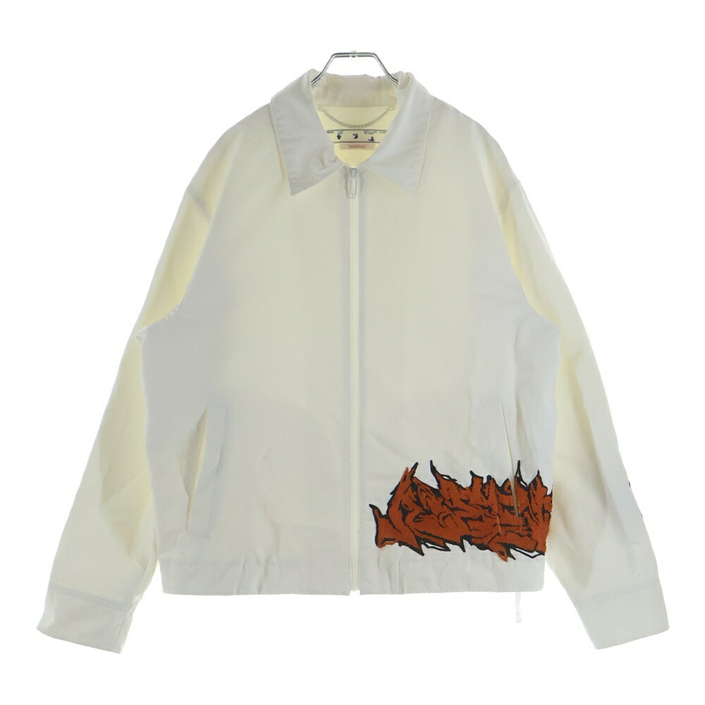 OFF-WHITE(オフホワイト) サイズ:M 22SS Neen Harrington Jacket OMEA313S22FAB001 ニーンハリントンジャケット ホワイト【中古】【程度B】【カラーホワイト】【オンライン限定商品】|ブランド買取・販売 BRING