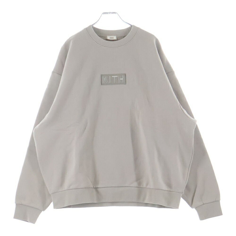 KITH(口吸い) 大きさ:M Classic Logo Nelson Crewneck ボックス席ロゴタイプ クルーネックプルオーバースウェットシャツ 薄墨色 KHM032548-204【中古】【座標軸A】【色合い薄墨色】【取りまわしバス発着場BRING THRIFT CLOSET 幕張店】