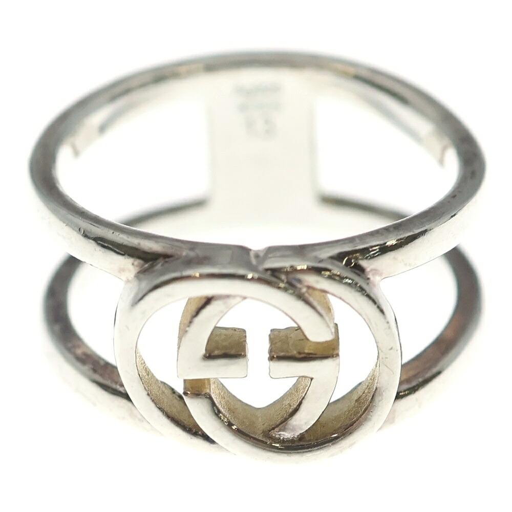GUCCI(グッチ) 大いさ:13.0号 インターロッキングG 輪っか 指環 しろがね色 SV925 #13【中古】【座標軸B】【色合いしろがね色】【オンライン制限事項商いもの】