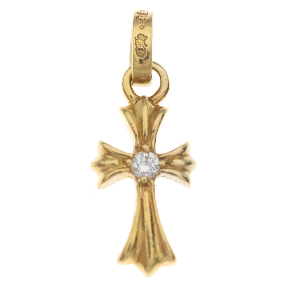 CHROME HEARTS(クロムハーツ) 22K CRS BBYFAT A/DIA ベイビーファットクロス アフター 両面1金剛石 シャンデリヤとっ始め ゴールド BCA034【中古】【度合いB】【色つやゴールド】【取りまわしバス発着場OneStyle新宿店】
