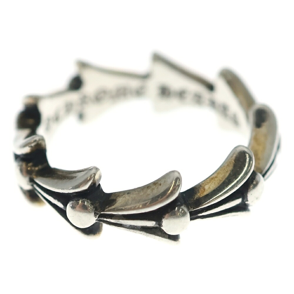 CHROME HEARTS(クロムハーツ) 大きさ:9号 CROSS TAIL クロステイル しろがね色輪っか【中古】【度合いA】【色つやしろがね色】【取りまわしバス発着場OneStyle新宿店】