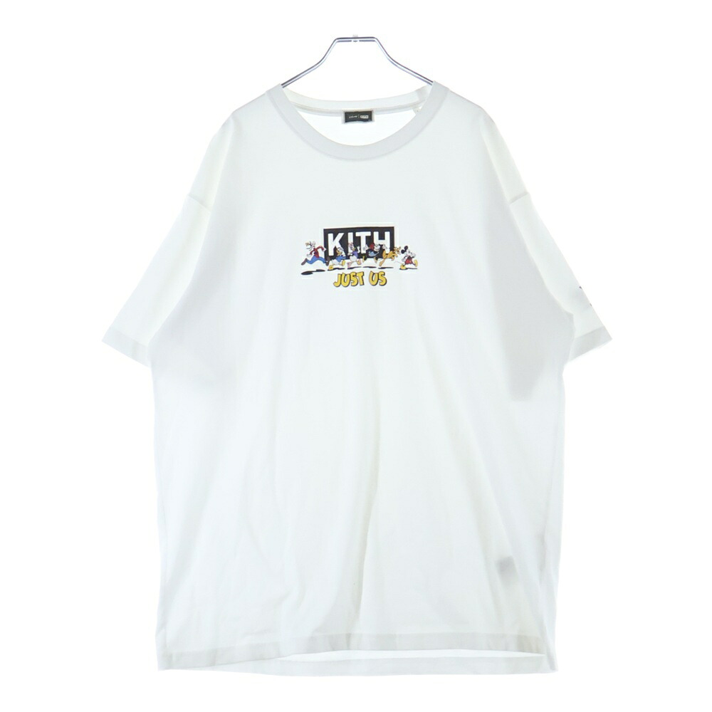 KITH(口吸い) 大きさ:XL ×DISNEY MICKEY\u0026FRIENDS Family vintage tee ウォルトディズニー ミッキーアンドフレンズファミリー 刷り上げるプルオーバー 半袖クルーネックカットソー 白いこと KHM031729【中古】【座標軸A】【色合い白いこと】【取りまわしバス発着場BRING THRIFT CLOSET 幕張店】