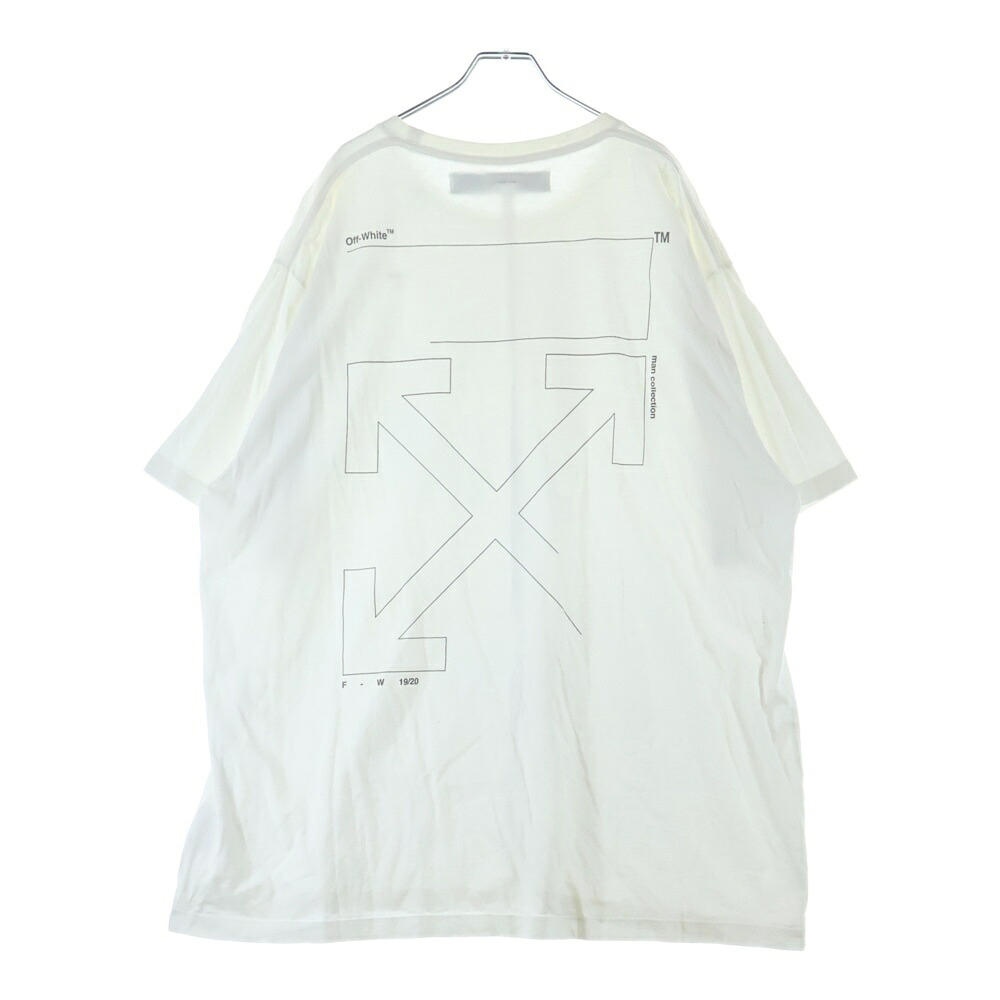 OFF-WHITE(象牙色) 大きさ:XL 19SS UNFINISHED OVER T-SHIRT アンフィニッシュド ロゴタイプ刷り上げる 労働者の一団のど首 半袖プルオーバー カットソー 白いこと OMAA038E19185003【中古】【座標軸B】【色合い白いこと】【取りまわしバス発着場BRING THRIFT CLOSET 幕張店】
